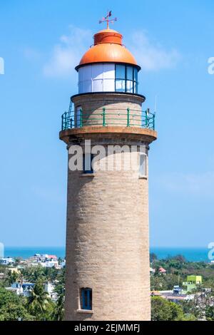 Leuchtturm in Mahabalipuram aka Mamallapuram, Chennai, Tamil Nadu, Indien Stockfoto