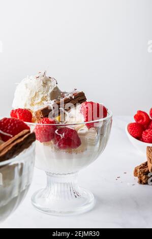 Vanilla Ice Cream Kugeln Stockfoto