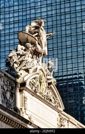 Fassade des legendären Grand Central Terminal, NYC, USA Stockfoto