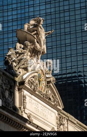 Fassade des legendären Grand Central Terminal, NYC, USA Stockfoto