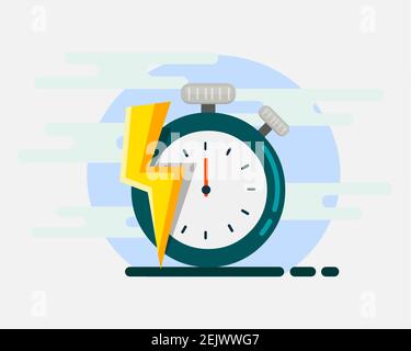 Schnelle Service-Zeit Konzept Symbol Vektor-Illustration Stock Vektor