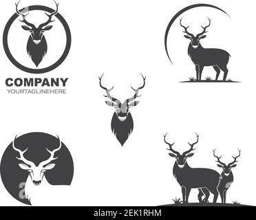 Deer Ilustration Logo Vektor Vorlage Stock Vektor