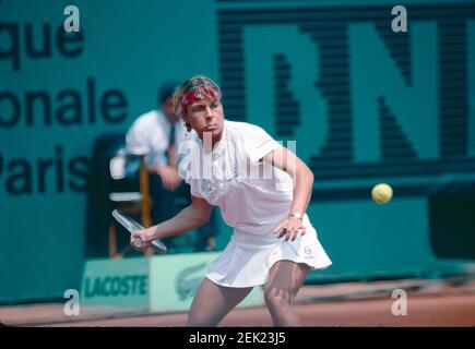 Deutsche Tennisspielerin Sabine Hack, Roland Garros, Frankreich 1991 Stockfoto