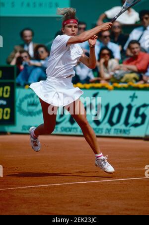 Deutsche Tennisspielerin Sabine Hack, Roland Garros, Frankreich 1991 Stockfoto