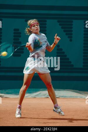 Deutsche Tennisspielerin Sabine Hack, Roland Garros, Frankreich 1992 Stockfoto