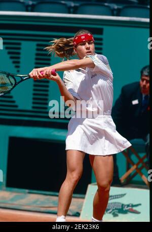 Deutsche Tennisspielerin Sabine Hack, Roland Garros, Frankreich 1994 Stockfoto