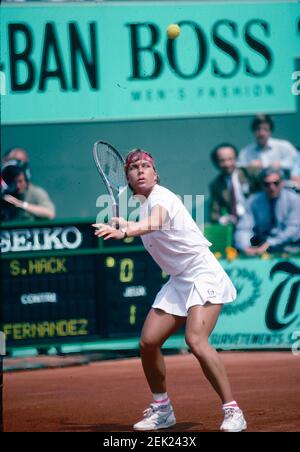 Deutsche Tennisspielerin Sabine Hack, Roland Garros, Frankreich 1991 Stockfoto