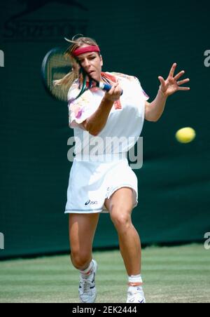 Deutsche Tennisspielerin Sabine Hack, Wimbledon, UK 1993 Stockfoto