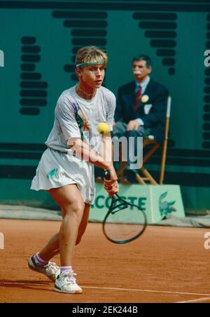 Deutsche Tennisspielerin Sabine Hack, Roland Garros, Frankreich 1992 Stockfoto