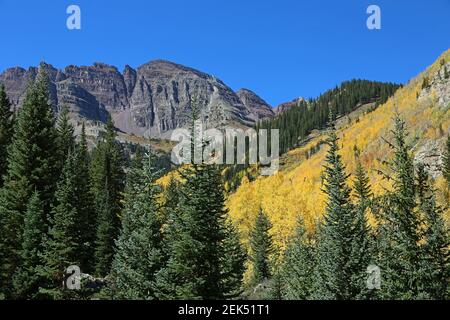 Blick auf Sleeping Sexton - Rocky Mountains, Colorado Stockfoto