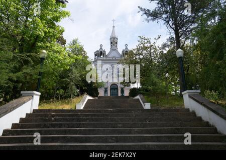 Parque de La Salette Parkkirche in Oliveira de Azemeis, Portugal Stockfoto