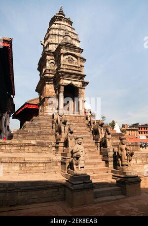 Hinduistentempel am Bhaktapur Durbar Square, Kathmandu Valley, Nepal Stockfoto