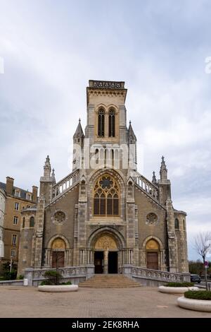 Außenansicht der Sainte-Eugenie Kirche in Biarritz, Frankreich Stockfoto