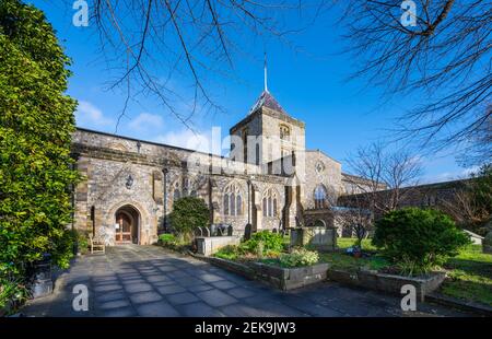 Pfarr- und Klosterkirche St. Nikolaus in Arundel, West Sussex, England, UK. Alte Kirche in Arundel. Stockfoto