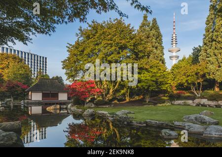 Deutschland, Hamburg, Planten un Blomen öffentlicher Park im Herbst Stockfoto