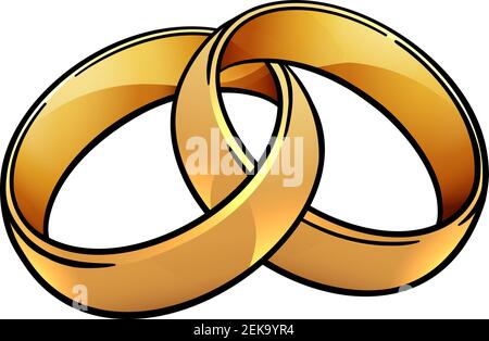 Hochzeit Ring Bands Vintage Illustration Stock Vektor