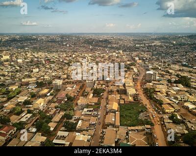 Yaounde, Kamerun, Luftansicht der Stadt Stockfoto