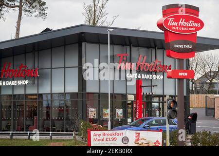 tim hortons Café und Bäckerei Café Restaurant Newtownabbey Northern Irland Großbritannien Stockfoto