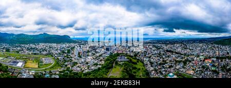 Stadtansicht von Port Louis auf Mauritius Stockfoto