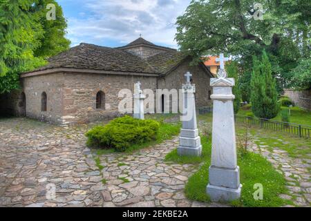 Ansicht der alten Kirche in Batak, Bulgarien Stockfoto