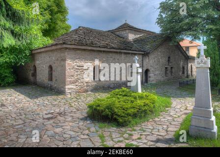 Ansicht der alten Kirche in Batak, Bulgarien Stockfoto