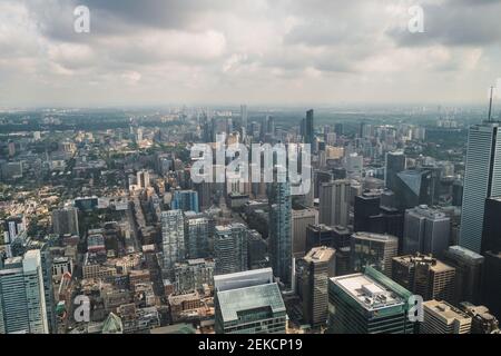 Toronto Luftaufnahmen vom CN Tower Stockfoto