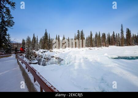 Athabasca Falls, Jasper, Alberta, Kanada Stockfoto