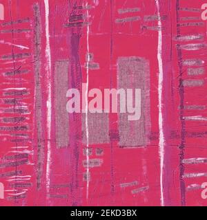 Abstrakte Illustration rosa Stoff applique. Ethnischer Hintergrund Stockfoto