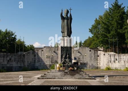 Statue von Papst Johannes Paul II. In Santuario do Sameiro Sanctuary in Braga, Portugal Stockfoto