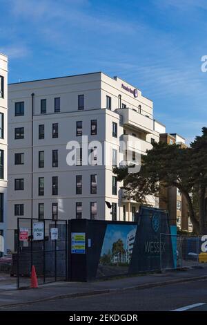 Das neue Premier Inn wird im Februar in West Cliff, Bournemouth, Dorset UK gebaut Stockfoto