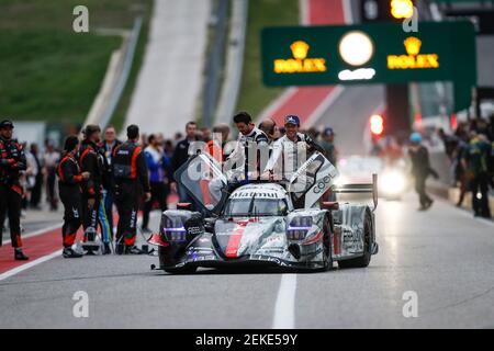01 SENNA Bruno (BRA), MENEZES Gustavo (usa), NATO Norman (Fra), Rebellion R13 Gibson Team Rebellion Racing, Action beim Lone Star Le Mans 2020, 6 Stunden Circuit of the Americas, fünfter Lauf der FIA-Langstrecken-Saison 2020 vom 21. Bis 23. Februar in Austin, USA - Foto Clément Marin / DPPI Stockfoto