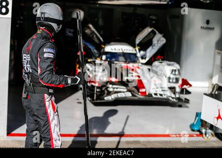 01 SENNA Bruno (BRA), MENEZES Gustavo (usa), NATO Norman (Fra), Rebellion Racing, Rebellion R13 - Gibson, Garage, Box, während der 2020 6 Stunden von Spa-Francorchamps, 6th Runde der FIA-Langstrecken-Weltmeisterschaft 2019-2020 auf dem Circuit de Spa-Francorchamps vom 13. Bis 25. August in Francorchamps, Belgien - Foto Antonin Vincent / DPPI Stockfoto