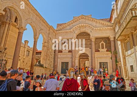 Palast der Roman Emperor Diocletian Split in der Dalamatian Region Kroatiens. Stockfoto