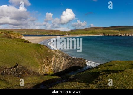 St Ninian's Isle; Tombolo; Shetland; Großbritannien Stockfoto
