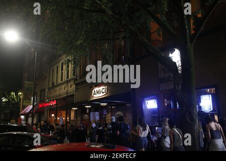 25. August 2020; Athen, GA, USA; Demonstranten versammeln sich am