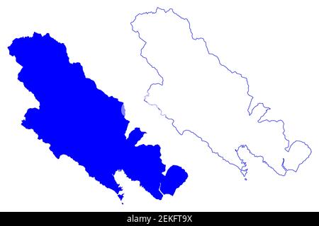 Provinz La Spezia (Italien, Italienische Republik, Region Ligurien) Karte Vektorgrafik, Skizze Provinz La Spezia Karte Stock Vektor