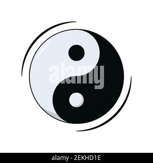 Yin Yang Symbol Symbol Symbol Symbol Logo Stock Vektor