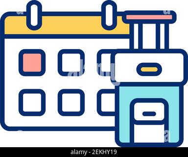 RGB-Farbsymbol für frühzeitige Buchung Stock Vektor