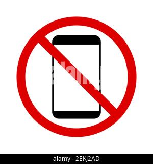 Kein Smartphone einfaches Symbol auf weißem Hintergrund isoliert. Vektorgrafik EPS10 Stock Vektor