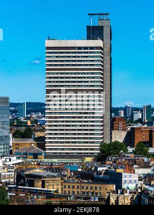 Guy's Tower - Guys Hospital Tower in South London. Eines der größten Krankenhausgebäude der Welt. 1974 Erbaut, Architekten Watkins Gray. Stockfoto