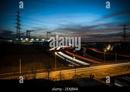 Autobahnromantik, A40 Stockfoto