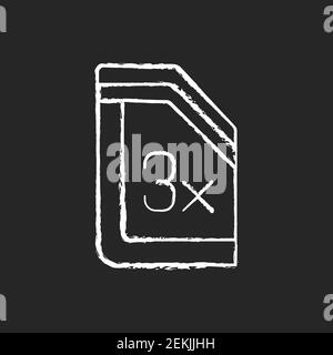 Isolierte Glasfenster Kreide weißes Symbol auf schwarzem Hintergrund Stock Vektor