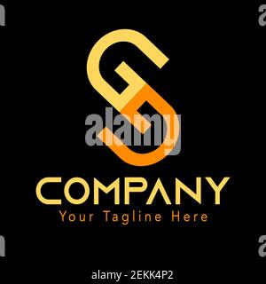 Minimalistischer Text und Symbole Logo. Stock Vektor