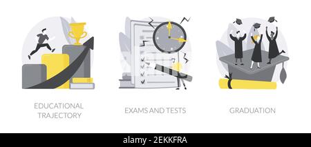 Bekommen einen akademischen Grad abstrakte Konzept Vektor Illustrationen. Stock Vektor