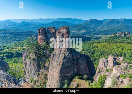 Felsformationen genannt Belogradchik Felsen in Bulgarien Stockfoto