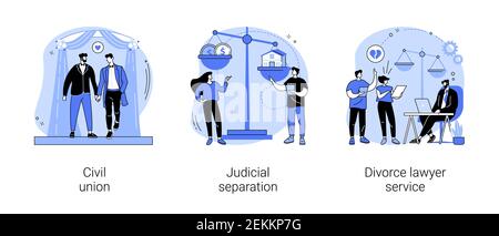 Familienrecht abstrakte Konzept Vektor-Illustrationen. Stock Vektor