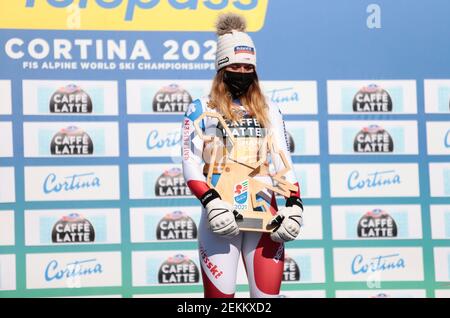 Corinne SUTER (SUI) während der FIS Alpine Ski World Championships Cortina 2021, Damen-Abfahrt am 13. Februar 2021 in Cortina D’Ampezzo, Italien, Ph Stockfoto