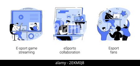 Videospiel zeigen abstrakte Konzept Vektor Illustrationen. Stock Vektor