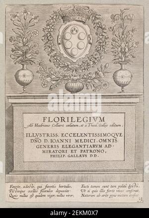 Adriaen Collaert (1561-1618); Philips Galle (1537-1612); , Titel til 'gewählt. Von Adrian Collaert geprägt, und Theodore. Galleo Editor“, 1587-1589 Stockfoto