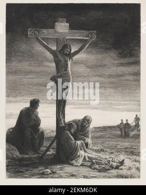 Carl Bloch (1834-1890), Christus am Kreuz, 1884 Stockfoto